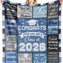 2026 Graduation Gifts for Him/Her Blanket 60"x50", Class of 2026 High School College Masters Degree Graduation Gifts for Him Men, 2026 Graduate Decorations
