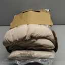 Bedsure Queen Comforter Set Beige - Bed in a Bag Queen Size 7 Pieces, GentleSoft™ Pintuck Bed Set Gift for Family, Pinch Pleat Beige Comforter with Sheets, Pillowcases & Shams 88x88 in
