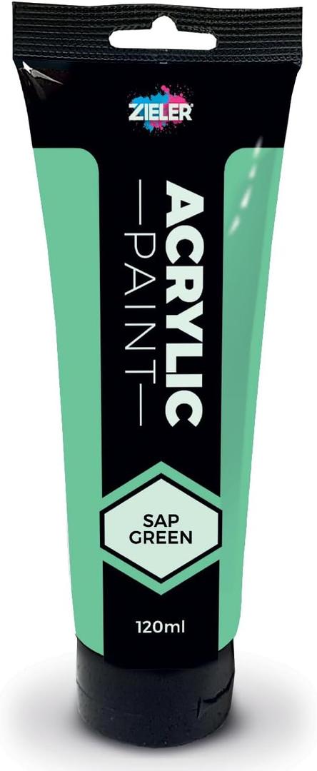 Zieler Sap Green Premium Acrylic Paint, 120ml tube
