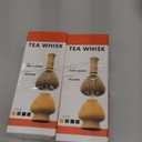 Silicone Matcha Whisk, Resin Matcha Whisk Chasen Brush Tools for Matcha Green Tea Powder, Reusable Food Grade Matcha Whisk Set,Matcha Brush with Whisk Holder(Yellow)