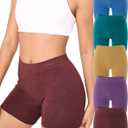 BAMBOO COOL Womens BoyShorts Underwear Seamless Boxer Briefs Mid Rise Full Coverage Breathable Stretch Ladies Panties 5 Pack (L)