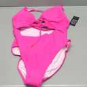 Blooming Jelly Womens Sexy One Piece Swimsuit Cut Out Slimming Bathing Suit V Neck Crisscross Back Swimwear, Large, Hot Pink