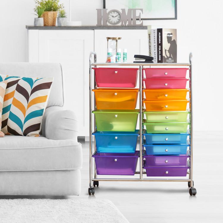 12-Drawer Utility Rolling Organizer Cart Multi-Use Storage