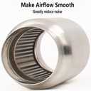 3" Inlet & Outlet Exhaust Resonator, Center Straight Through Stainless Steel Muffler,Polished