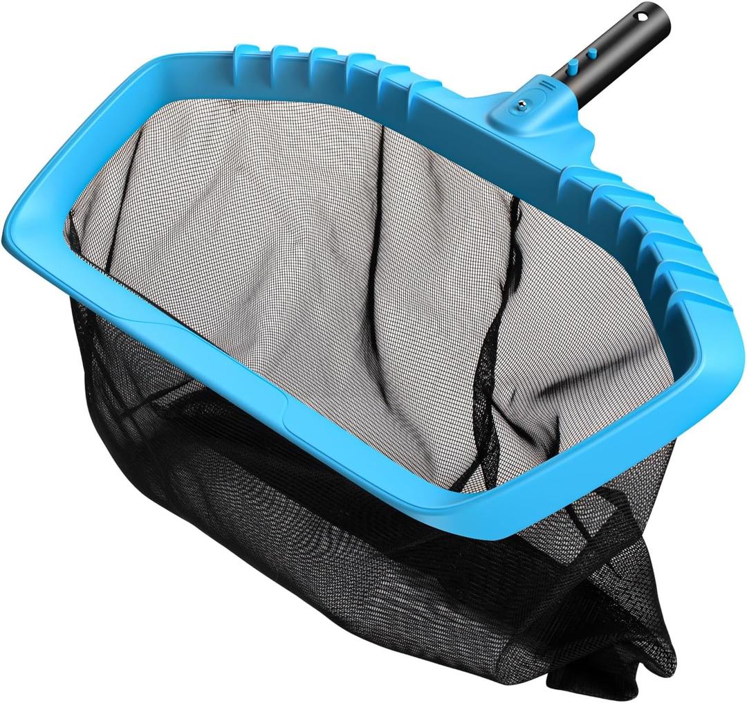 Pool Net, Swimming Pool Skimmer Net with Deep Bag Net for Fast Pool Cleaning, Heavy Duty Pool Cleaner Supplies and Accessories, Fits Standard 1-1/4" Pool Pole (Pole Not Included)