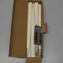 10.5" Flameless Taper Candles, 6 Pack Battery Operated Plastic LED Candlesticks with Remote, 3D Flickering Flame for Wedding, Christmas Decor, Ivory (Rechargeable Batteries Not Compatible)