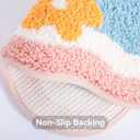 Soft Floral Bathroom Rugs Cute Bath Mat Absorbent Long-Lasting, Microfiber for Shower, Tub, Floor, Bathroom,Sink,Non-Slip Colorful and Flowers Decor Trendy Machine Washable Bath Mats,16x24 in