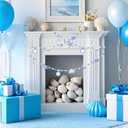 3 Pcs Last Toast On The Coast Felt Balls Garlands, 5 Ft Blue Bachelorette Nautical Pom Pom Balls Decorative Banner Garland, Wall Hanging for Holiday Wedding Nursery Home Birthday Decorations