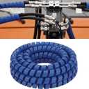 Pangda 25Ft Spiral Wrap Hose Cable Protector 3/4 Inch Heavy Duty Hydraulic Hose Wrap Protector Sleeve, Blue Abrasion Resistant Spiral Tubing for Hydraulic Hoses, Electrical Wires, Automotive