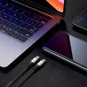 240W Thunderbolt 4 Cablle 6ft USB C Thunderbolt 4 Cable Monitor Cable Supports 40Gbps Data Transfer and Single 8K/Dual 4K Video Compatible with Thunderbolt 4/3 Monitor, Hub, Docking Stations-Silver