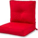 Greendale Home Fashions Outdoor Sunbrella Premium Deep Seat Cushion, 2 Piece Set, Canvas Jockey Red