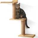 FUKUMARU Cat Wall Shelves, 3 in 1 Transformable Cats Scratching Post Wall Mounted, DIY Kitten Walls Jungle and Perch Platform Supplies, Suit for Climb, Play, Nap, Scratch