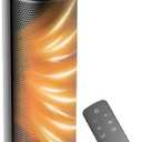 Ceramic Space Heater, Portable Indoor Heater with Remote Control, Three Heating Modes, Overheat and Tip-Over Protection, Suitable for Home, Bedroom, and Office Indoor Use