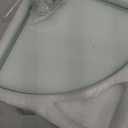 Glass Corner Shower Shelves, Tempered Floating Glass Shelves Wall Mount, Shower Caddy Organizer, Bathroom Corner Shelf with Zinc Alloy Brackets for Bathroom, Kitchen, Living Room, 9.8" x 9.8", 2 Pack