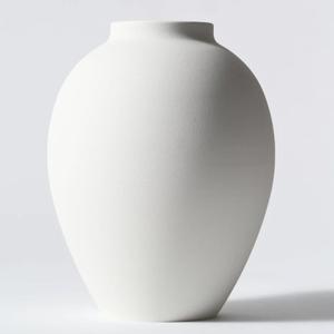 White Vase for Home Decor - Modern Farmhouse Ella Flower Vase for Table, Mantel & Shelf Decorations - Round Iron Decorative Vase 9 Inch Tall - Matte Finish Centerpiece