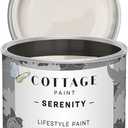 Serenity Silk All-in-One Mineral Chalk Paint for Furniture, Home Decor, Cabinets and DIY Crafts - Built-in Topcoat - (16oz, Cottage White)