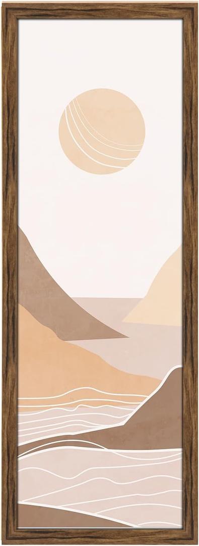12x36 Frame Rustic Brown, Distressed 36x12 Picture Frame, Art Pic Hanging Poster Frame, 12 by 36 Gallery Family Concert Portrait Wall Photo Frame Anniversary/Birthday/Wedding/Thank you/Christmas Gift, 12x36in