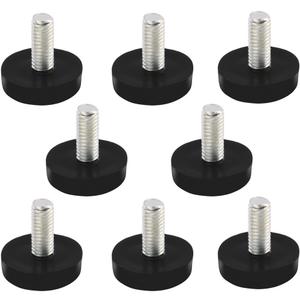 uxcell Metric M6 x 1.0 Leveling Feet Adjustable Threaded Pole Leveling Foot Furniture Glide 8pcs