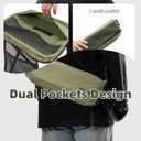 16" Extra Tall Portable Folding Stool for Adults, X-Large Collapsible Camping Chair with 3 Storage Pockets, Heavy Duty Travel Seat for Fishing, Hiking, Gardening