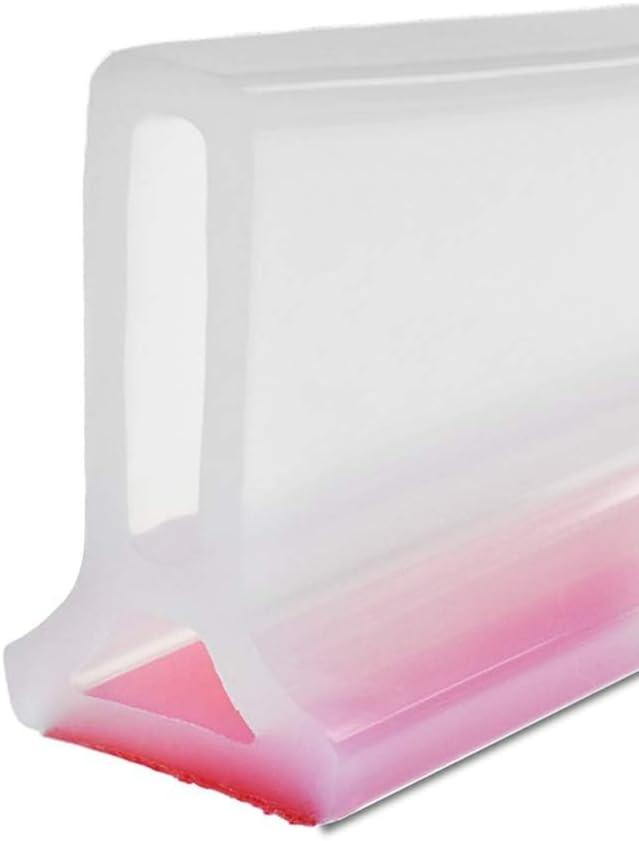 Duzzy 67 Inch Shower Threshold Water Dam, Shower Water Guard to Keep Water in Shower, Shower Water Stopper Dry and Wet Separation Suitable for Bathroom and Kitchen (Clear)