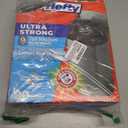 Hefty Ultra Strong 13 Gallon Trash Bags, Black Tall Kitchen Trash Bags 13 Gallon Size, Break Resistant Drawstring Enclosure, Continuous Odor Control, Blackout, Clean Burst Scent, 80 Bags