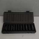 TecoTek 12 Pieces 1/2-Inch Drive Deep 12-Point Metric Impact Socket Set, Cr-V, 10mm to 24mm, Drill Socket Adapter 1/2"