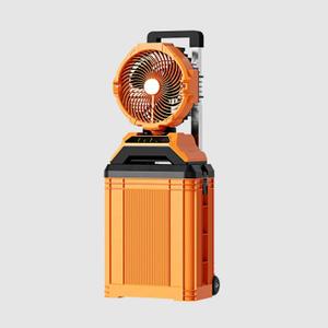 30L Bucket Portable Misting Fan, 30000mAh Rechargeable Battery Powered Oscillating Cooling Fan, 4 Strong Winds, Brushless Motor Outdoor Fans for Fishing, Travel, Garden, Golf, Tent