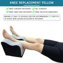 Adjustable Knee Replacement Pillow for Recovery - 4 Heights Leg Elevation Pillow for Post Surgery Sleeping - Full Leg Extension Device for ACL MCL TKR Rehab - Medical Foam & Comfortable Cover