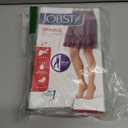 JOBST 115550 Opaque Thigh High with Silicone Dot Top Band, 30-40 mmHg Compression Stockings, Open Toe, Large, Natural