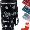 GEMFUL Stainless Steel Travel Coffee Tumbler for Men Husband 17oz Reusable Insulated Coffee Mug for Chirstmas Gifts Xmas Presents (Black)