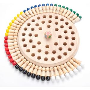 Wooden Memory Chess Matching Game: Large Family Board Games for Kids and Adults, Montessori Preschool Learning Educational Toy, Birthday Gift for Age 3 4 5 6 7 8+ Boy Girl