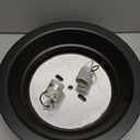 13 Inch Flush Mount Ceiling Light,Black Finish Plate with Frosted Glass Shade,Round Ceiling Lighting Fixture for Hallway Bedroom Closet Livingroom Kitchen Stairwell (Black)