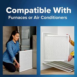 Filtrete 12x20x1 Air Filter, MPR 300, MERV 5, Clean Living Basic Dust 3-Month Pleated 1-Inch Air Filters, 6 Filters