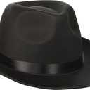 Rubies Adult Deluxe Costume Fedora, Black for Themed Parties and Halloween