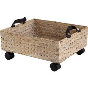 happimess Adaline Underbed Hyacinth Storage Bin 18.11", White Wash