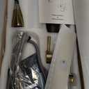 Touchless Kitchen Faucet with Pull Down Sprayer, Motion Sensor Kitchen Faucet with Soap Dispenser, Single Handle High Arc Pull Out Faucet for Kitchen Sink RV Kitchen, Gold and Polished Chrome