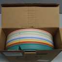 9-Inch Large Multicolor Wheat Straw Divided Plates  Unbreakable 3-Compartment Plates for Portion Control & Healthy Eating Microwave & Dishwasher Safe  Eco-Friendly & Reusable (8)