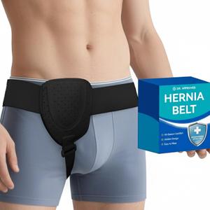 Hernia Belts for Men Inguinal, Hernia Belt for Women, Inguinal Hernia Support for Left or Right Side, Comfortable Adjustable Waist Strap with Removable Compression Pads, Black