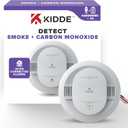 Kidde Smoke and Carbon Monoxide Detector, Hardwired with AA Battery Backup, LED Status Lights, Interconnected, 85 dB Alarm, 5 inches (1 Pack), Manufacturing Date 09/17/2024
