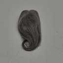 SEIKEA Hair Toppers for Women Real Human Hair, 10" Clip in Bangs Hand-tied Base 1.4 * 2.2inch Natural Realistic with Thinning Hair with Wispy Bangs Light Gray