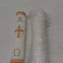 Nuanchu 1 Set Catholic Prayer Easter Candle Unfinished DIY 2025 Lamb of God Paschal Candle Cirios Religiosos Catolicos Religious Cross Baptism Church Lent Sheep Alpha Cirio Pascual para Bautizo