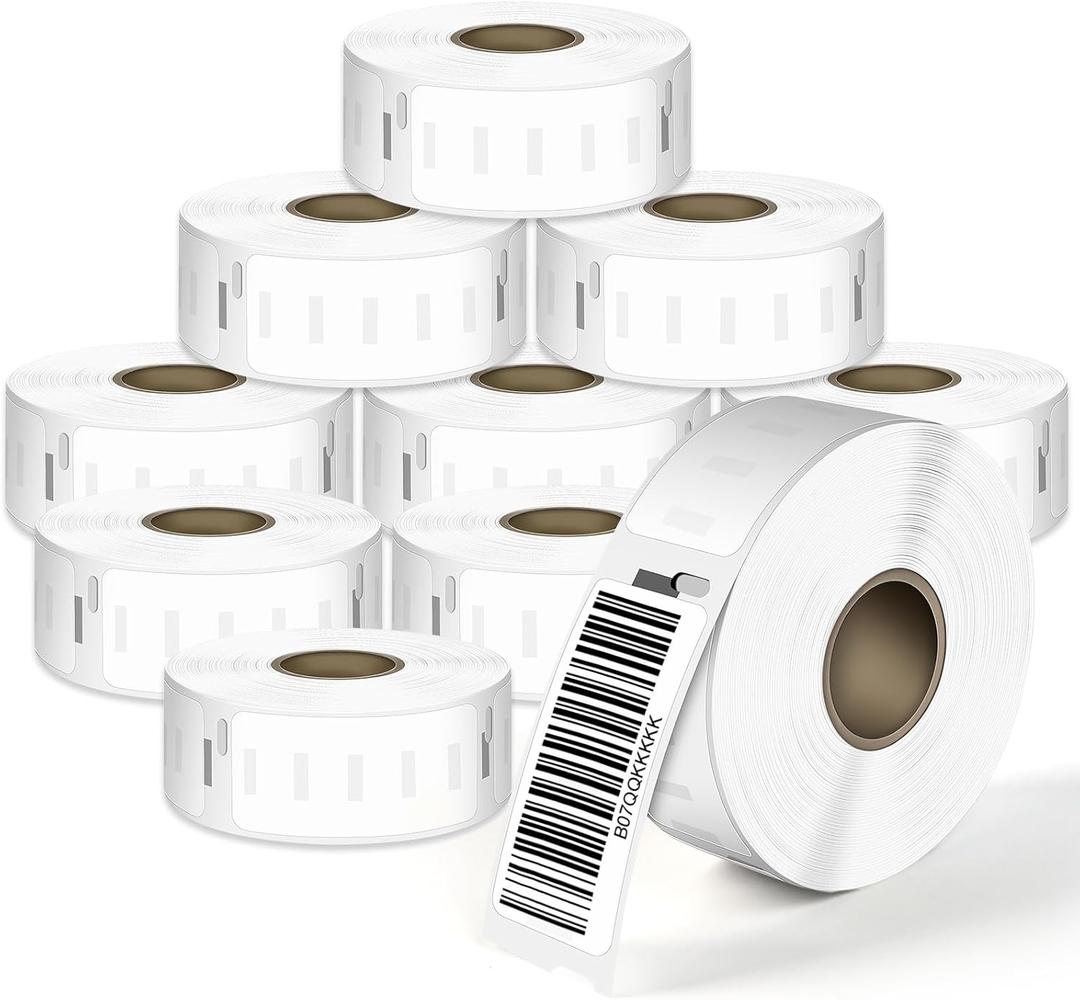 L LIKED 10 Rolls 1" x 2-1/8" Thermal Address Labels - Replacement for DYMO 30336,5000 Permanent Adhesive Generic Labels Compatible with Rollo, Zebra, Jadens, Nelko, Munbyn and Dymo 450/4XL