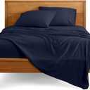 Bare Home Split King Sheet Set - 1800 Ultra-Soft Microfiber Bed Sheets - Double Brushed - Deep Pockets - Easy Fit - 5 Piece Set - Bedding Sheets & Pillowcases (Split King, Midnight Blue)