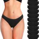 YADIFEN 5 Pack Cotton Underwear for Women Hipster Panties Low Briefs Bikini Underwears (Small, 10 Pack-black)