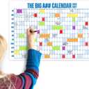 The Mini Big A## Calendar 2026-2027 2x1.5 Dry-Erase Wall Calendar See Your Whole Year at a Glance Plan Goals & Adventures Blue, July-June