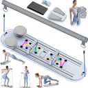 Pilates Board, Pilates Reformer Set, 2025 Multi-Purpose Foldable Pilates Reformer Board for Home Workout, 15 1 Upgrade Pilates Sliding Board for Women