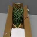 BESAMENATURE Artificial Palm Tree Plant, Potted Artificial Plant for Home Office Decoration, 12" Tall, Ships in White Ceramic Planter (1ft)