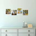 CCWORKERRY Lemon Wall Art Kitchen Pictures 4 PCS Yellow Citrus Fruit Canvas Prints Lemon Tree Paintings Dining Room Wall Decor Framed(White,12" x 12"x4P)