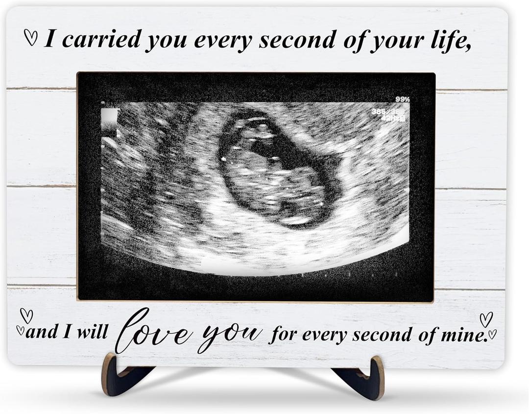 Miscarriage Memorial Picture Frame, I Carried You Every Second of Your Life Wooden Photo Frame With Stand, Baby Loss Memorial Gifts For Parents, Baby Loss Remembrance Gifts For Mom, A34
