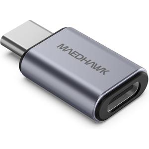 MaedHawk Bypass 2.0 Motorcycle CarPlay Bluetooth Headset Adapter with Passthrough USB-C Charging Port (Grey)